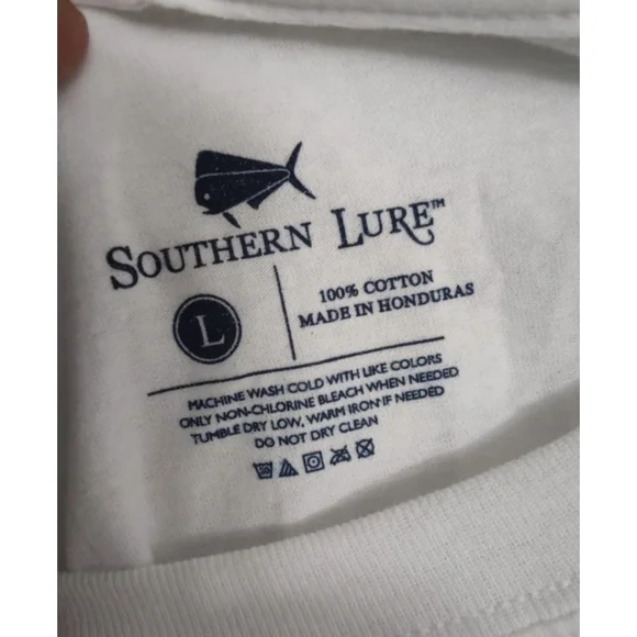 Southern Lure Mens Size Large TShirt Crab Shack Graphic White - Picture 3 of 6